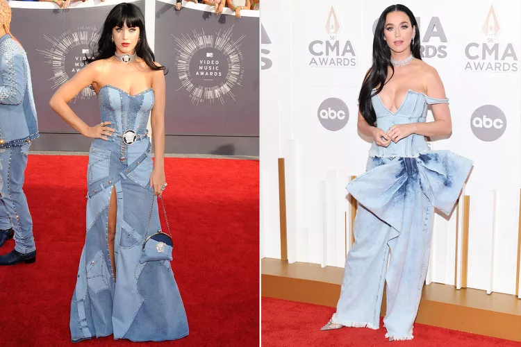 Katy Perry's Denim CMA Awards Look Is Reminiscent of Her Viral 2014
