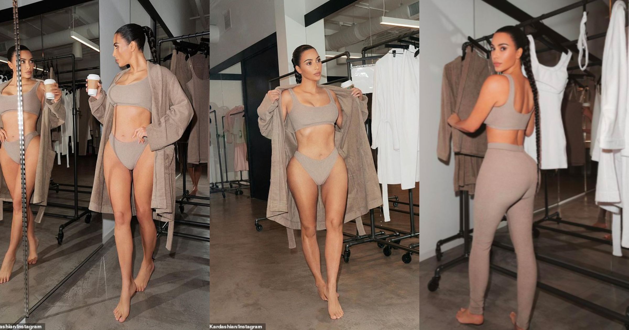 Kim Kardashian Continues To Plus Her Skims Shapewear Line In New Set That Highlights Her Curves 9093