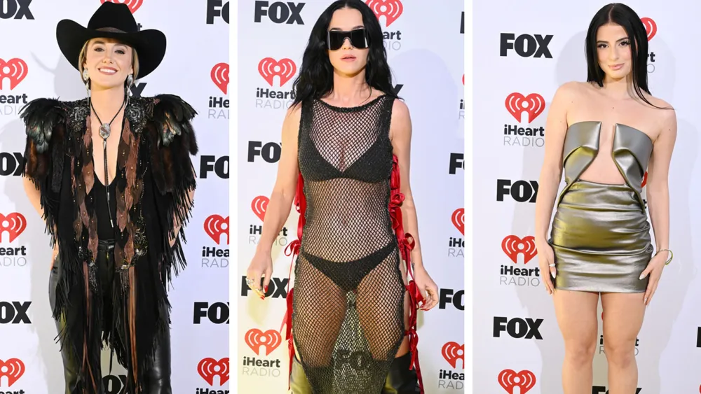 Katy Perry Plays PeekaBoo in Mesh Dress at the 2024 iHeartRadio Music